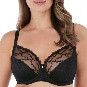 Fantasie Susanna FL2402 gray 36I lace side support full coverage bra NEW $74 
